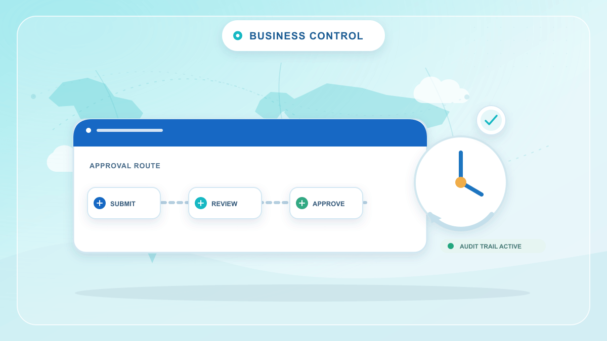 Business Control & Approval Matrix vector illustration