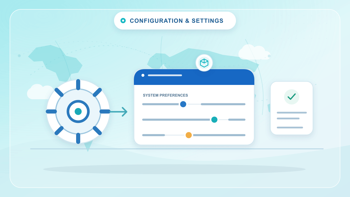 Enterprise Configurations & Settings vector illustration