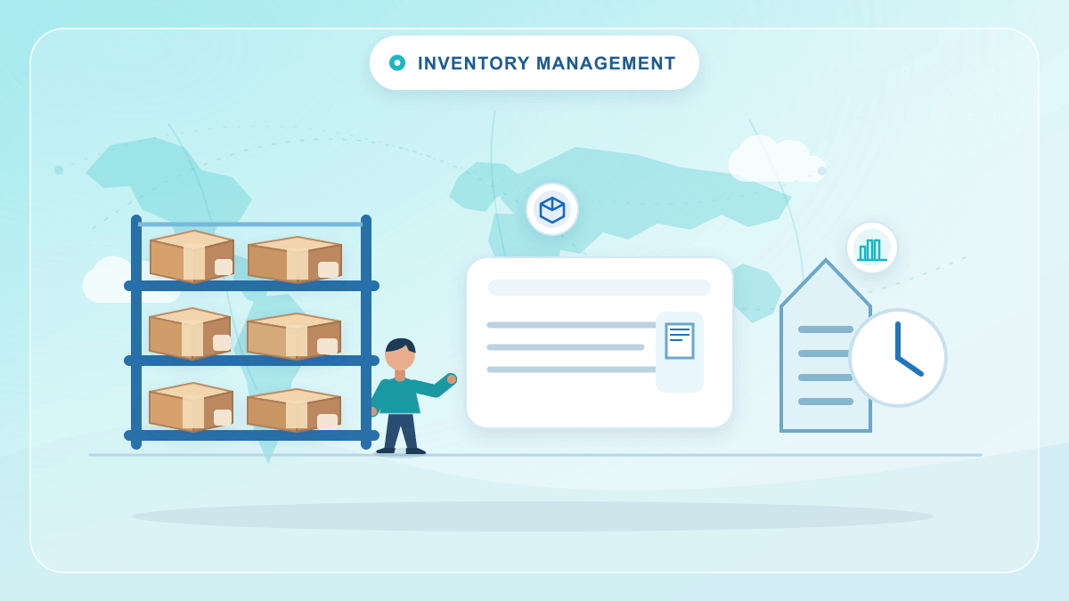 Inventory & Warehouse Management vector illustration