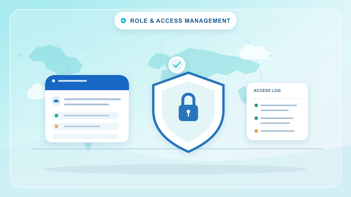 Role Security & Enterprise RBAC vector illustration
